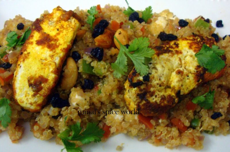 Quinoa risotto with zeerish berries and tofu