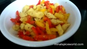 Bellpepper and Baby corn salad