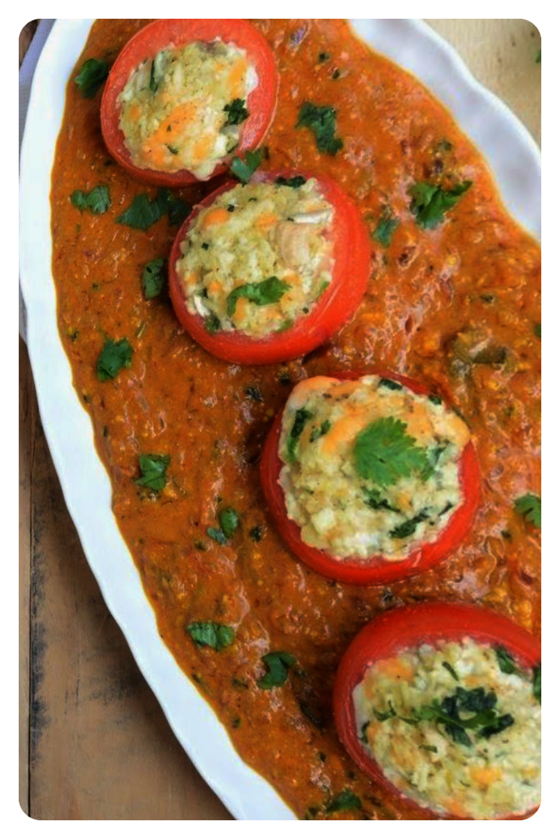 Stuffed Tomatos In Greavy